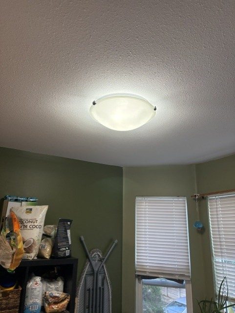 Finished light fixture installation by Tim Braun Electrical