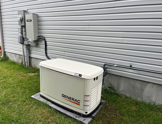 Generac standby generator installed by Tim Braun Electrical Services outside a Chilliwack home